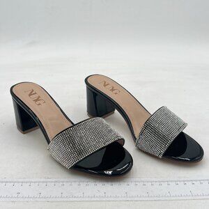 XYD Women's Pattie High Block-Heeled Mule Sandal